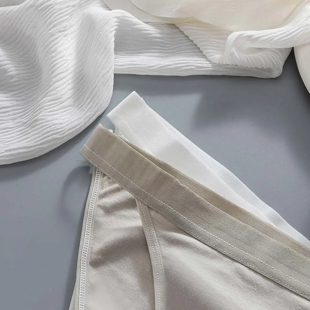 Calcinha elástica respirável de cintura baixa menina verão cor sólida calcinha de algodão cor pura briefs feminino íntimo calcinha sexy
