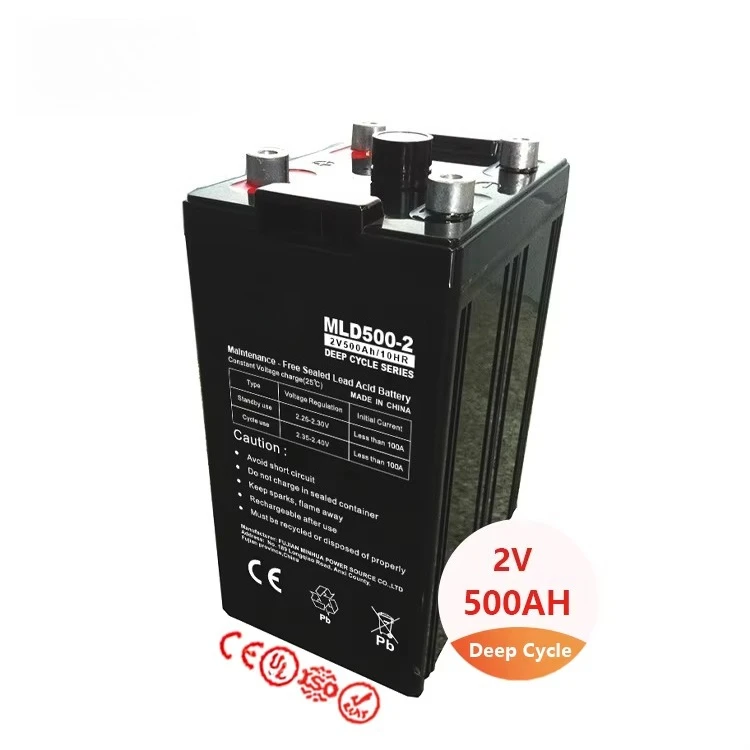 Mhb MLD500-2 Rechargeable Agm 2v 500ah Lead Acid Vrla 2v/500ah Deep Cycle Battery Solar System