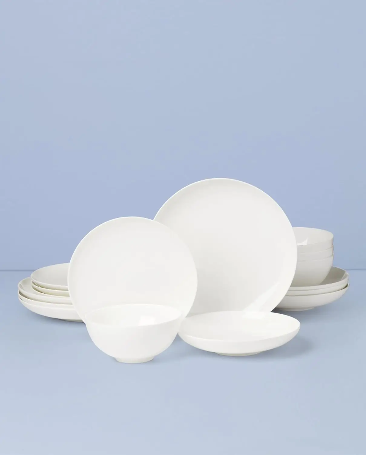 Bone China Dinnerware Set, 16 Pieces, Coupe Style, Service for 4