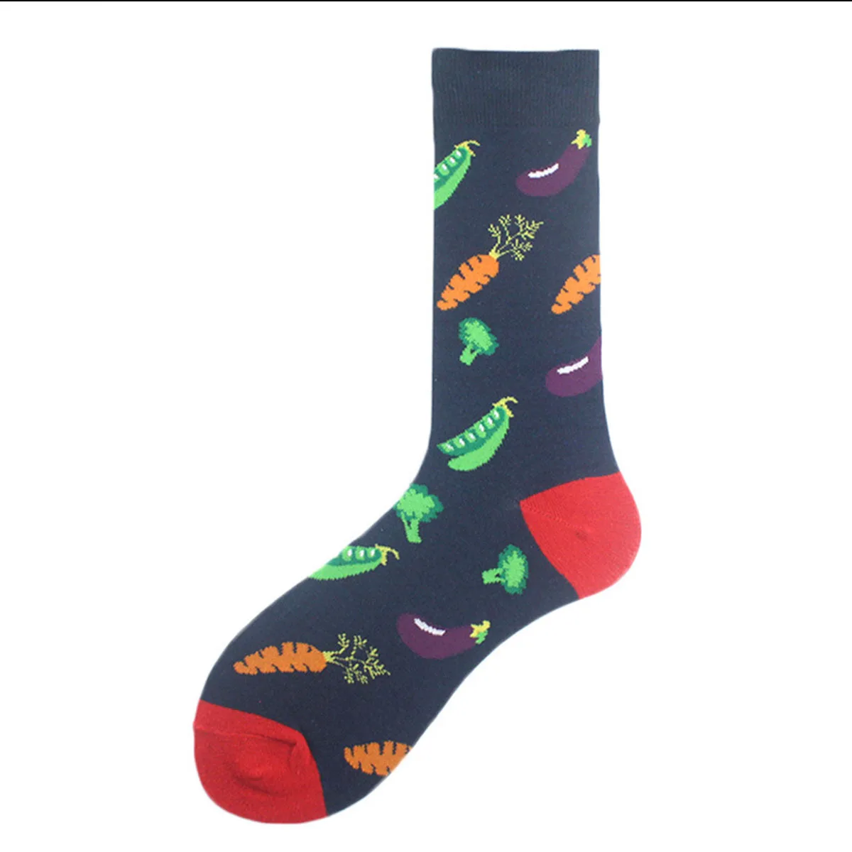 

1 pair European cartoon vegetable cooking men's socks business casual crew socks daily