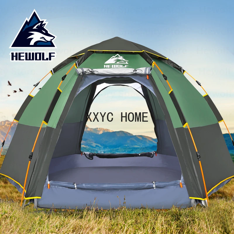 Outdoor Camping Tent Double-Layer Wateroproof Family Automatic Tents 5-8 Persons Portable Breathable Outdoor Travel Hiking Tent