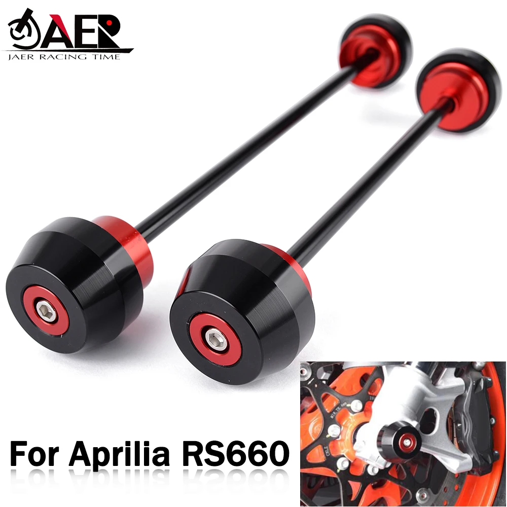 

Front Rear Axle Fork Wheel Protector Crash Sliders for Aprilia RS660 2020 2021 2022 CNC Aluminum 6061 Anodized with 3D POM