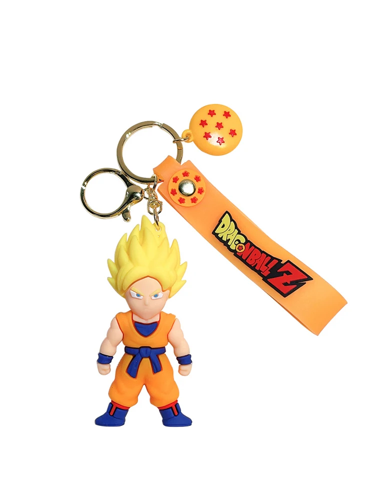 Dragon Ball Z porte-clés Anime Super Saiyan Goku Figure mignon porte-clés sac pendentif voiture ornement clé accessoires enfants jouet cadeaux de noël
