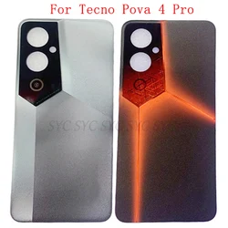 Back Cover Rear Door Case Housing For Tecno Pova 4 Pro Battery Cover with Logo Repair Parts