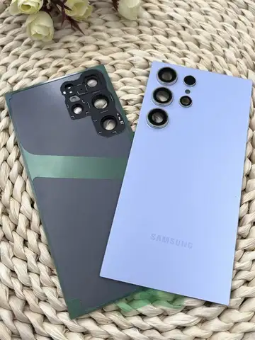 SAMSUNG GALAXY S24 Ultra S24U Mobile Phone Cover Real Door 3D Glass Replace Back Battery Housing Case With Camera Lens &Adhesive