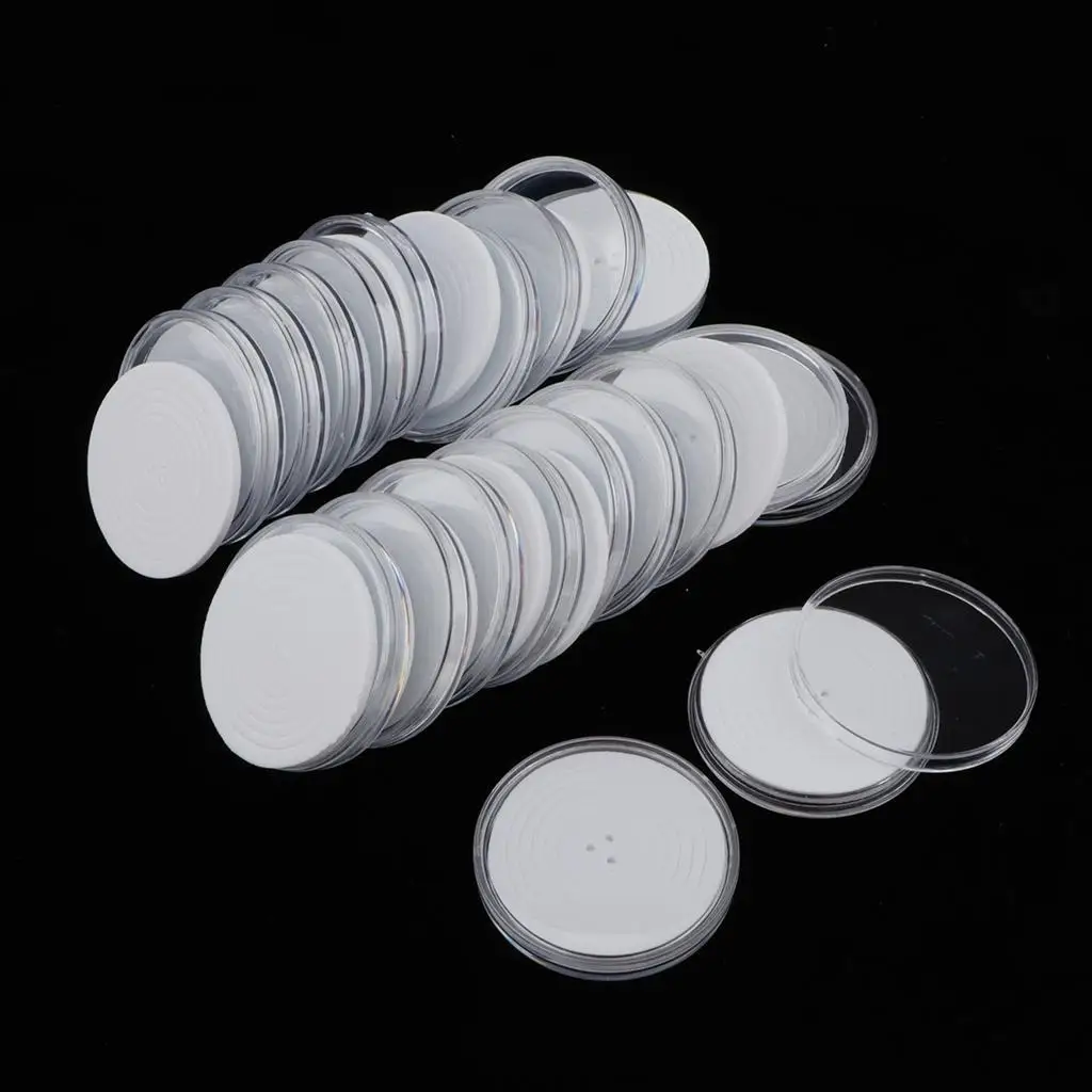 Coins Holder Capsules Plastic Clear Round Box Protective Case for Collectible Coin Preservation