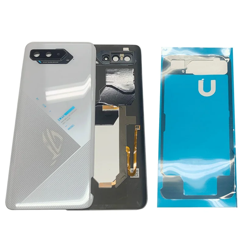 Back Cover Rear Door Case Housing For Asus ROG Phone 5 ZS673KS Battery Cover with Camera Frame Lens Repair Parts