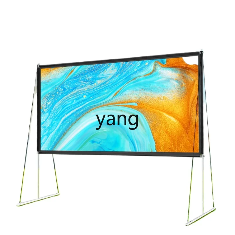 CX Outdoor Simple Bracket Projection Screen Old-Fashioned Film Cloth Portable Foldable