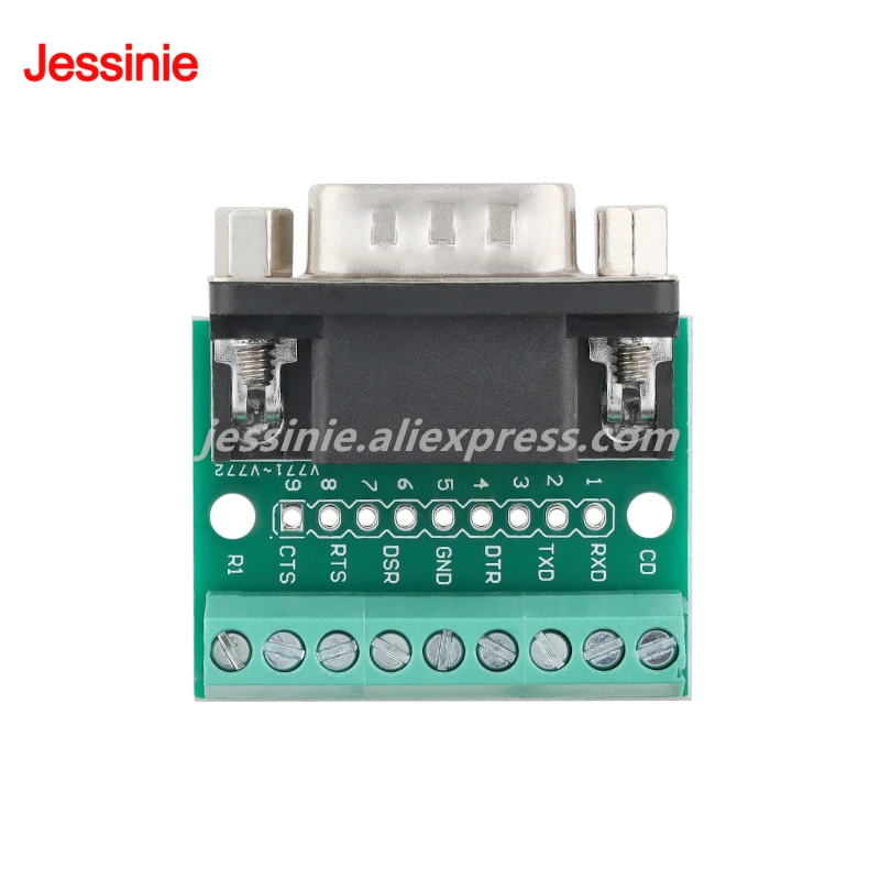 5pcs/1pc DB9 DR9 Male Female Adapter Cable Signals Terminal Module RS232 RS485 Serial Port COM to Terminal 9Pin 9-Hole Connector