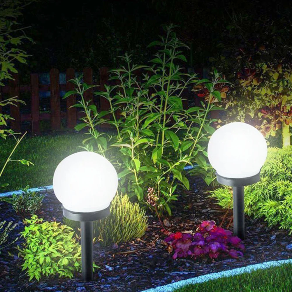 

4 PCS Solar Bulb Lamp Globe Backyard Globe’s Path Lights Ground Outdoor Powered Lawn up Spheres Landscape Lighting Garden
