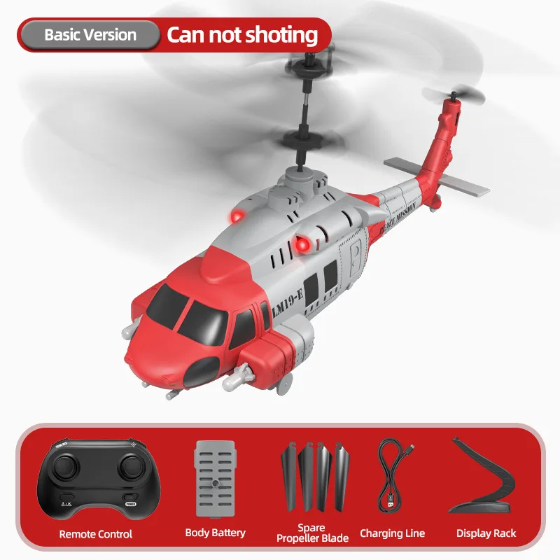 Nouveau produit hélicoptère LM19-E Black Hawk 3,5 canaux avec fonction de lancement du projecteur, doté de maintien d'altitude et de réglages à 3 vitesses