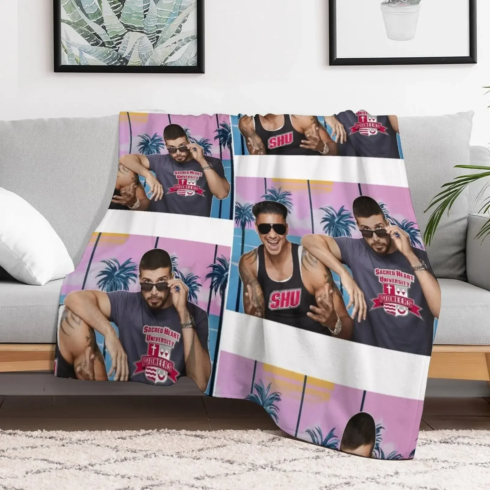 Vinny, Pauly D, & SHU 2 Throw Blanket sofa bed Blankets Sofas Of Decoration Luxury Blankets