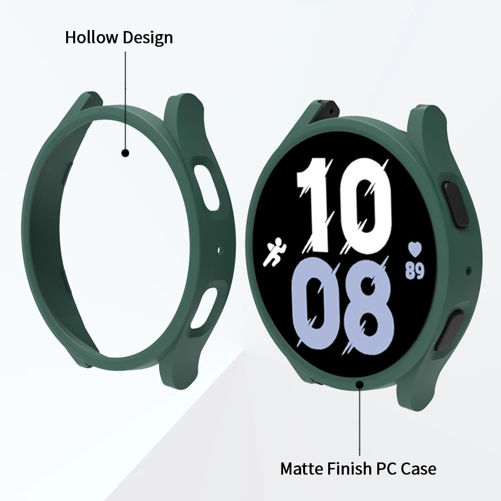 Case+Band for Samsung Galaxy Watch 4/5/5pro/6 40mm 44mm Silicone Bracelet Hard Cover for Galaxy Watch 4/6 Classic 43m 47mm Strap image 2