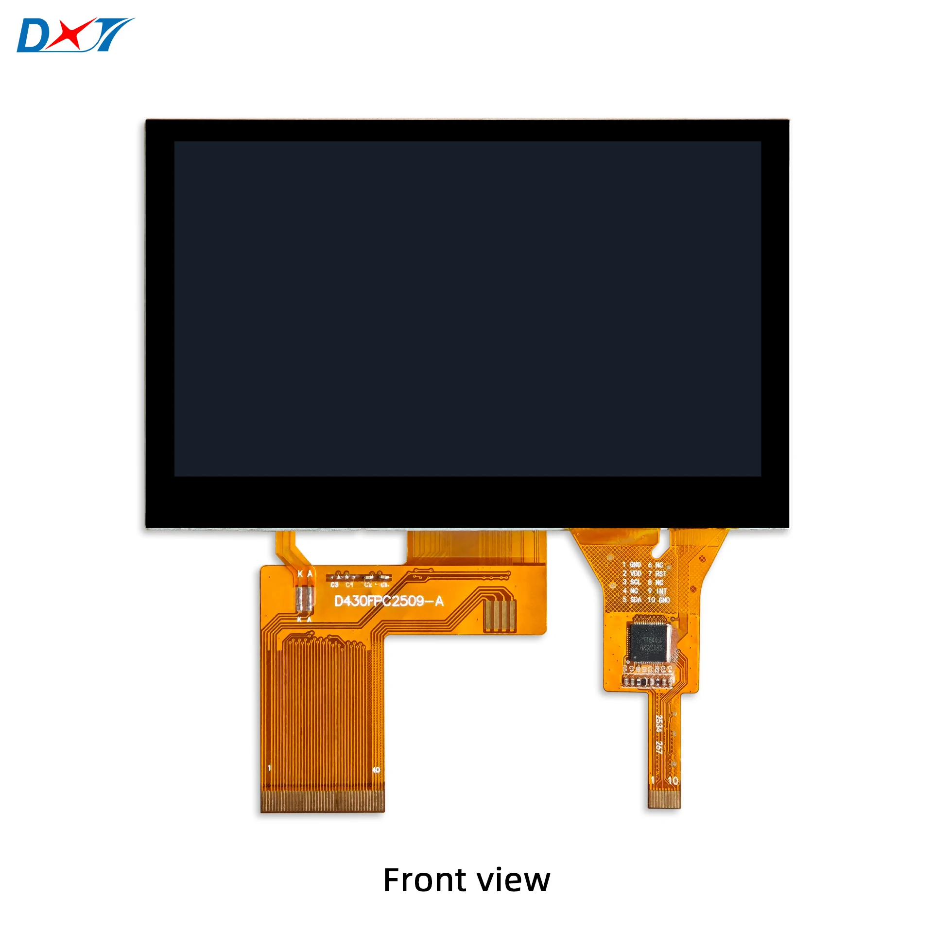 4.3-inch touch display module supports MCU SPI QSPI interface 1000 high brightness STM32 easy drive TFT LCD FT5446U