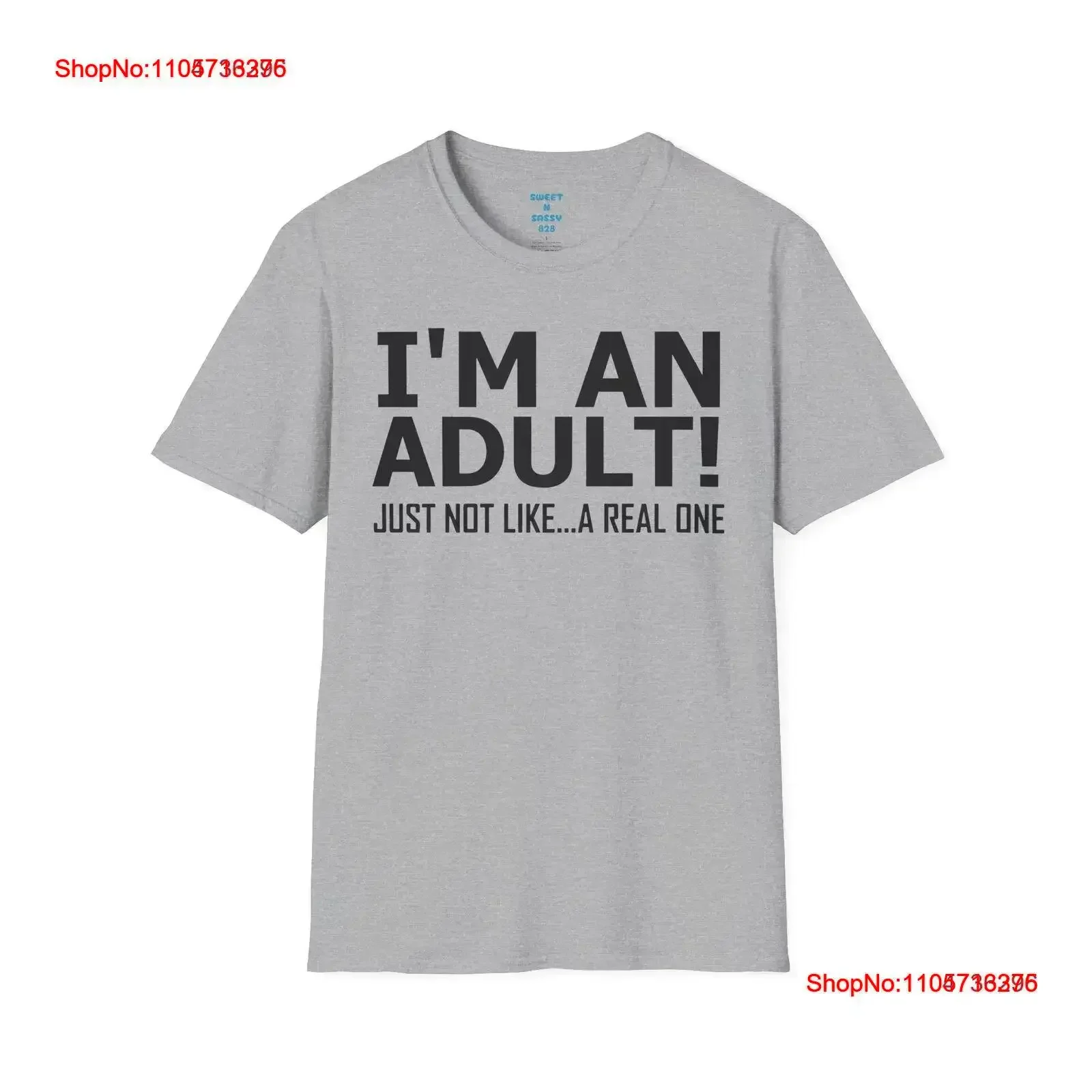 I'm Not a Real Adult T Shirt Funny Relatable Adulting vintage Washed Stylish Soft fashion graphic Breathable vintage Washed