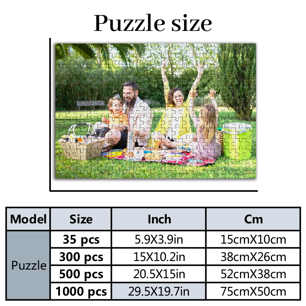 35/150/300pcs  family Customized Poster Custom Puzzles in Photos Personalized Picture For Baby Toy Kids Gift
