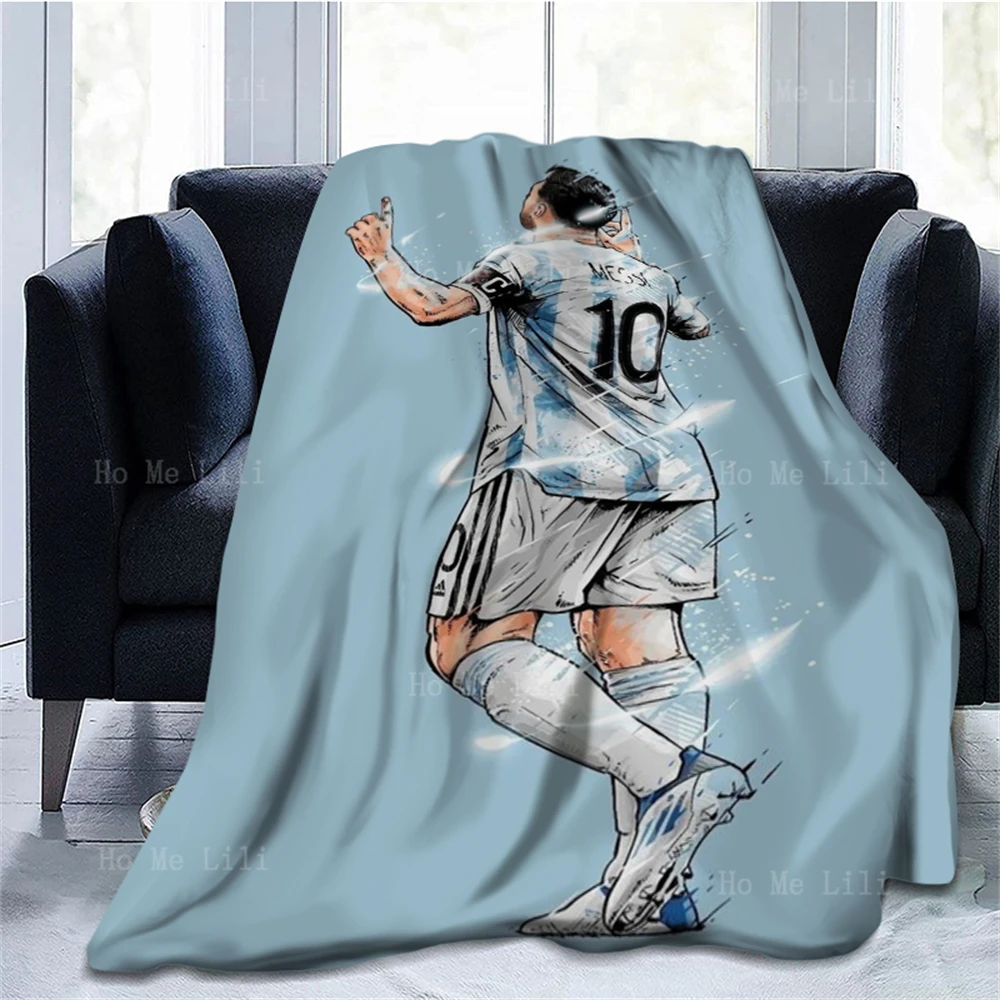 Hand-Painted Stars Give Fans The Best Gift Anime The Players' Celebratory Gestures Flannel Suitable For All Seasons Blanket