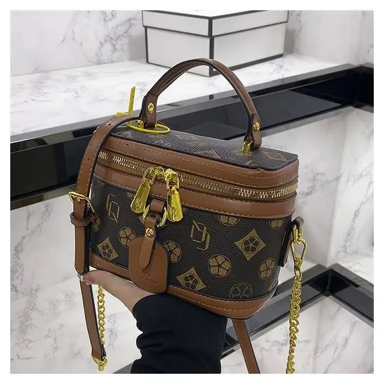 

Женская сумка в стиле ретро - нишевый дизайнер | Двойной ремень | Винтажная кожаная кросбоди для офиса и вечера)