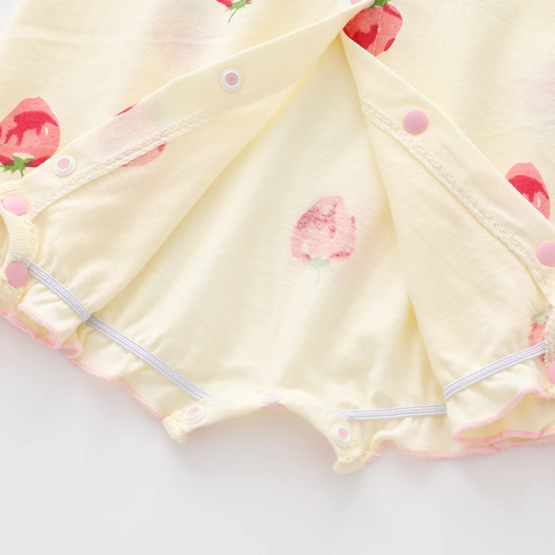 Baby summer clothes, thin newborn girl jumpsuit, full moon princess, hundred days, super cute and stylish summer clothes