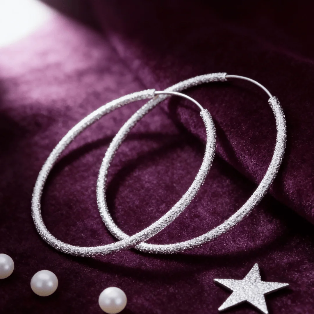 High-quality Hyperbole 5cm-6cm Big Circle 925 Sterling Silver hoop earrings for women Fashion wedding birthday gift fine Jewelry