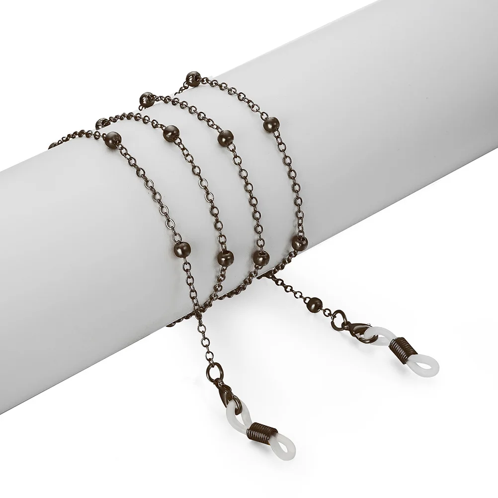 

3Pcs Eyeglass Chains Delicate Unisex Metal Sunglass Strap Holder Non-Slip Eyewear Retainer for Glasses Reading Sunglasses