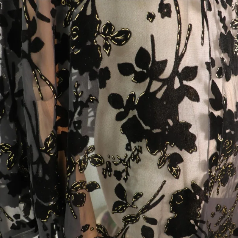 

The fabric for women's nightdress dress and cheongsam is made of woven velvet viscose printed