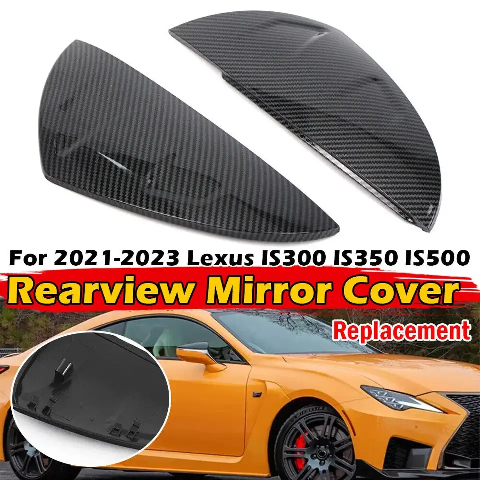 

For Lexus ES IS LS LC RC UX 2020 2021 Car Replace Rearview Side Mirror Cover Wing Cap Exterior Door Rear View Case Trim Carbon
