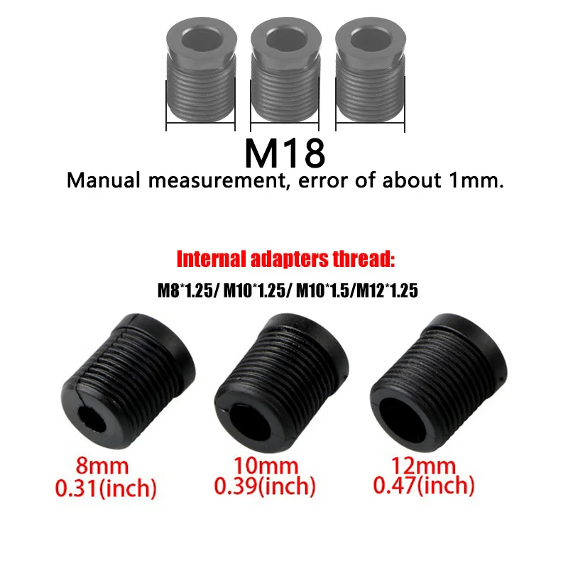 3Pcs/set Adapter inner diameter 8mm,10mm,12mm Shift Knob Adapter Car Gear Stick Shifter Replacement Kits for Most Vehicle Truck view 4