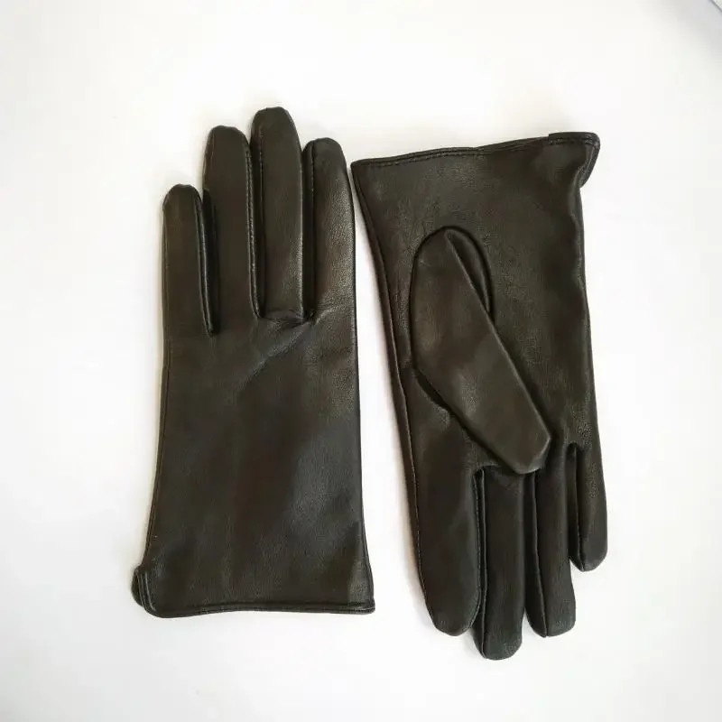 

2022 Winter Autumn Plain Glove Driving Genuine Real Leather Gloves Soft Sheep Goat Leather Gloves Women Fashion Mittens G597