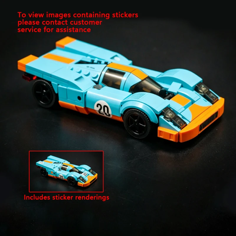 WEC IMSA Le Mans  Model MOC Building Bricks Top Tier Sports Car Modular Technology Gifts Holiday Assemble Toys Suit Display