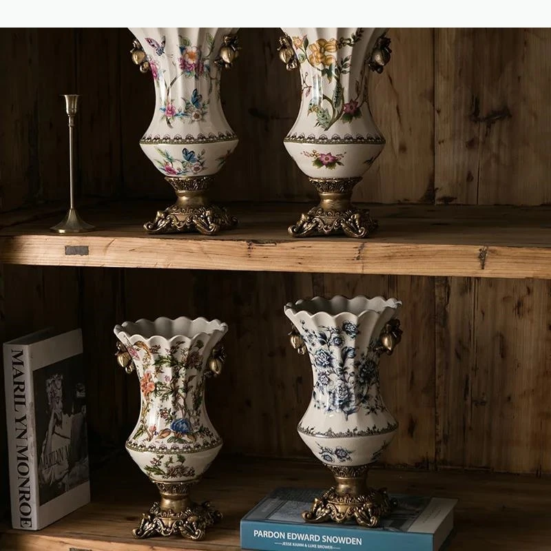 Ice Crack Ceramic Vase Home Decoration Crafts Flowers Dried Flower Vase Decoration Table Flower Arrangement Decoration