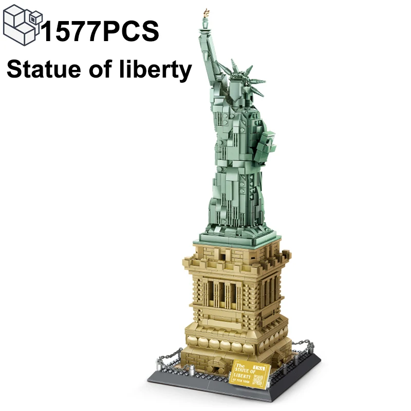 

1577PCS Statue Of Liberty Of US Building Blocks World Famous Architecture Bricks City Street View Toys Christmas Gifts For Kids