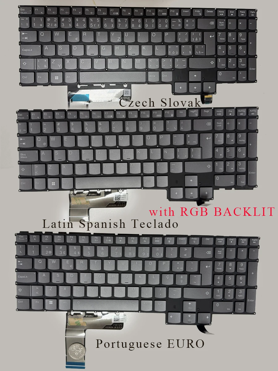 New LA Spanish Czech Portuguese Keyboard for LENOVO Y7000P IRH8 R7000P 2023 2024 G5000 Legion LOQ 15APH8 / Y9000P 16IRX9 BACKLIT