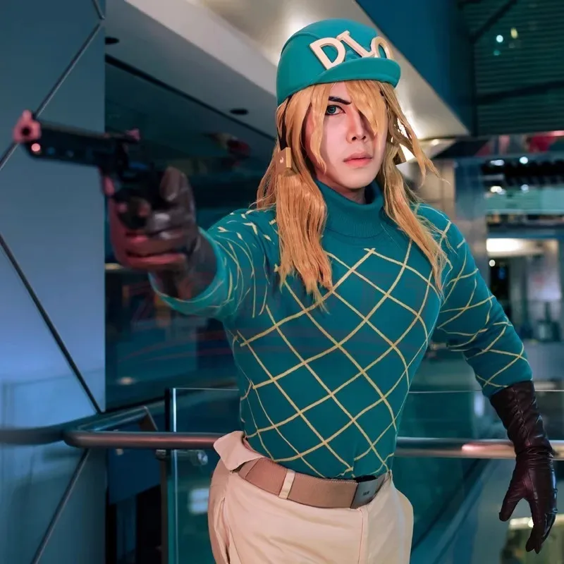 Аниме Bizarre Adventure Косплей Костюм Диего Брандо Золотой Ветер Хлопковый Вязаный Свитер Осень Зима Одежда Для Хэллоуина