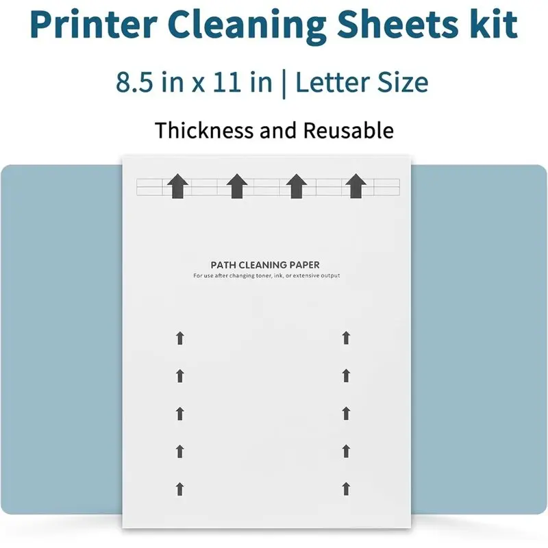 AT82-Printer Cleaning Sheets 15-Pack Durable& Easy To Clean 8.5 X 11 Inches, For Inkjet Printers,Copiers Fax Machines,Scanners
