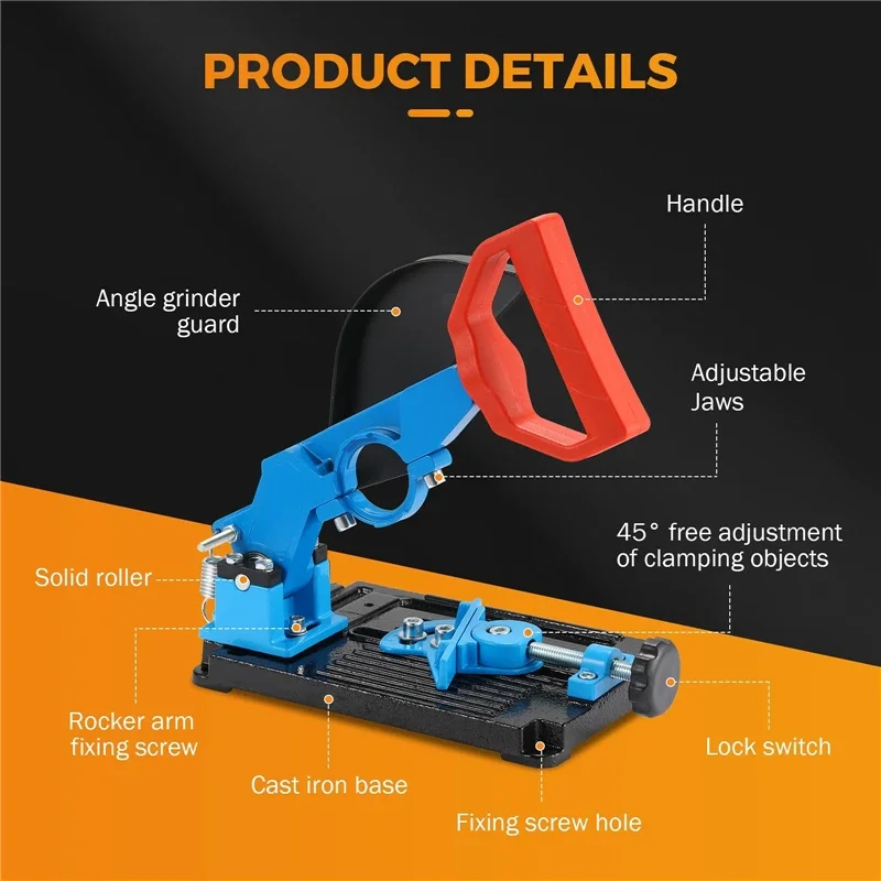 2 in 1 Angle Grinder Drill Bracket Fixed Polishing Conversion Cutting Machine Table Electric Drill Support Power Tool Accessory