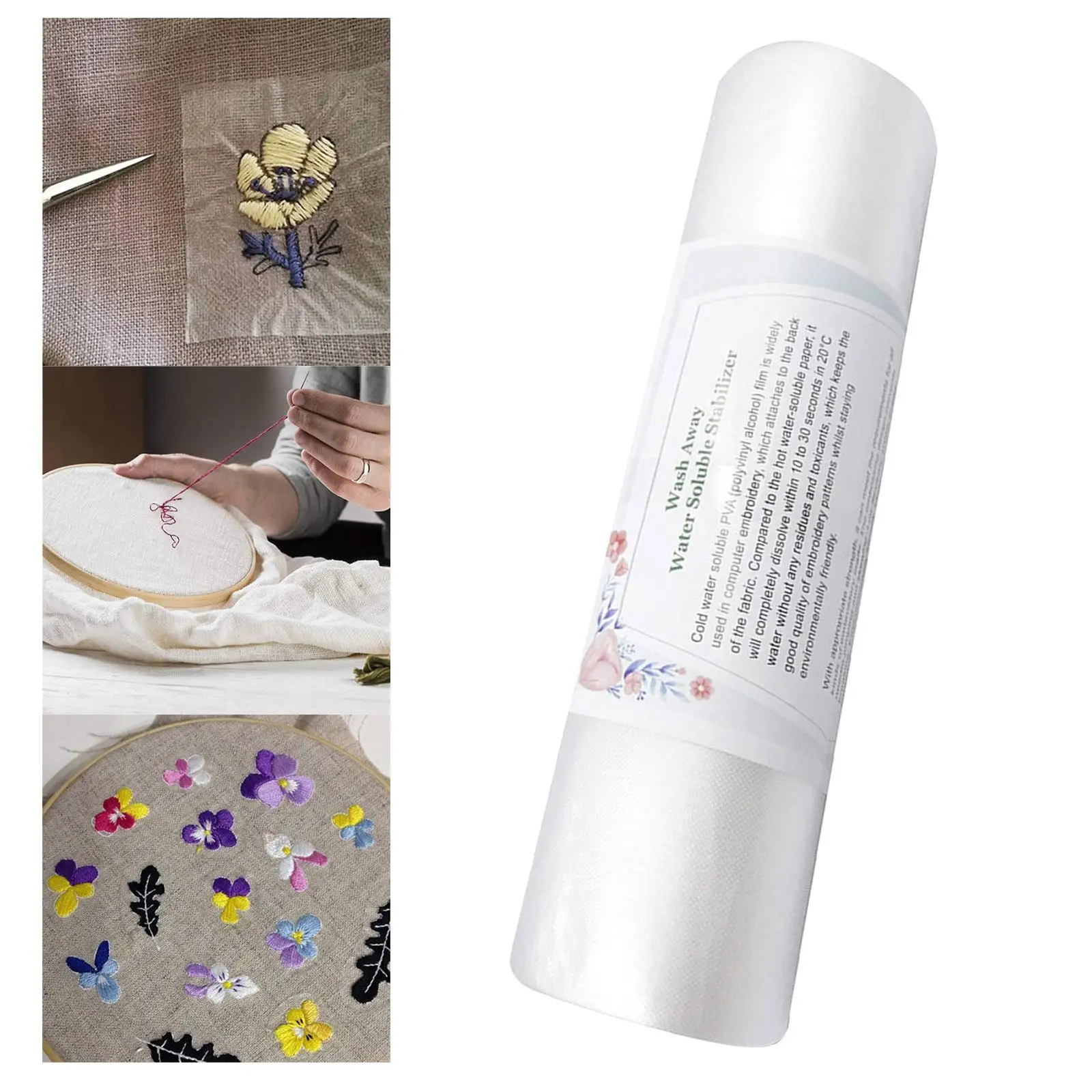 Papier de transfert brodé soluble dans l'eau, détachable, 30 yards, pour stabilisateur et garniture