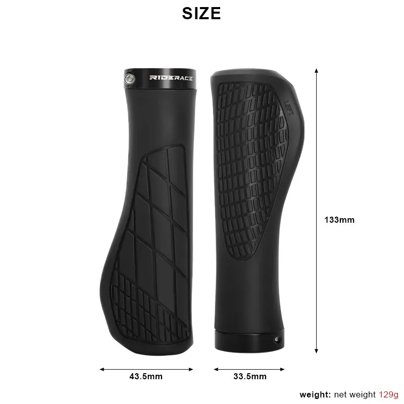 Bicycle Grips Soft Rubber For MTB Mountain Bike Shockproof Anti-Slip Handlebar Cover Lock On Ergonomic Cycling Handle Bar Parts