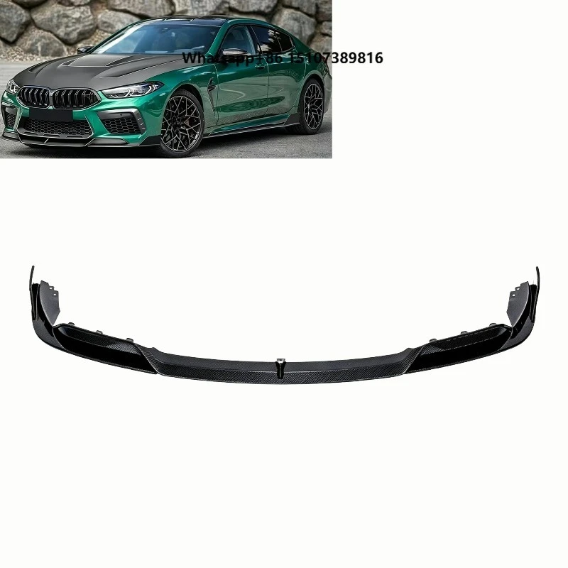 PK Style Dry Carbon Fiber Front Bumper Lip Splitter Replacement Front Lip for 8 Series M8 F91 F92 F93 Body Kit 2019-2025