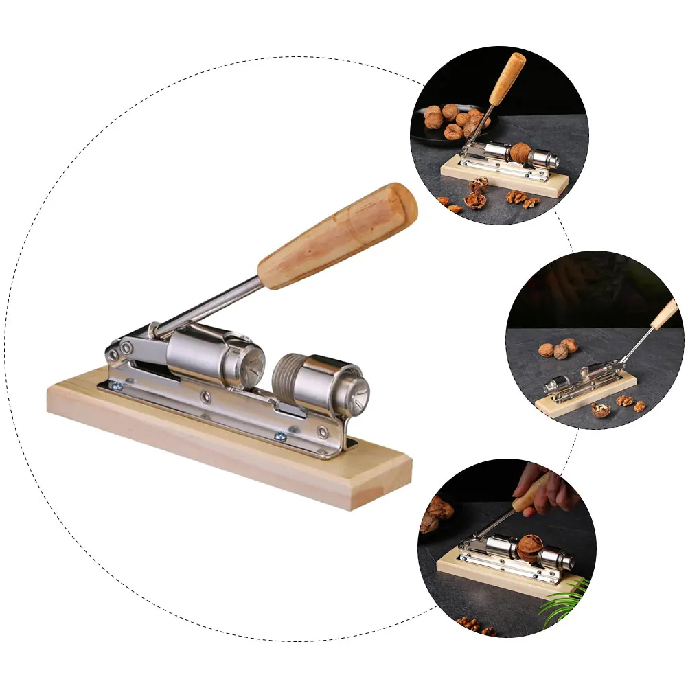 

1pcs Stainless Steel Walnut Cracker Multipurpose Nutcracker For Fresh Walnuts Portable Kitchen Tool Green Walnut Opening Clamp
