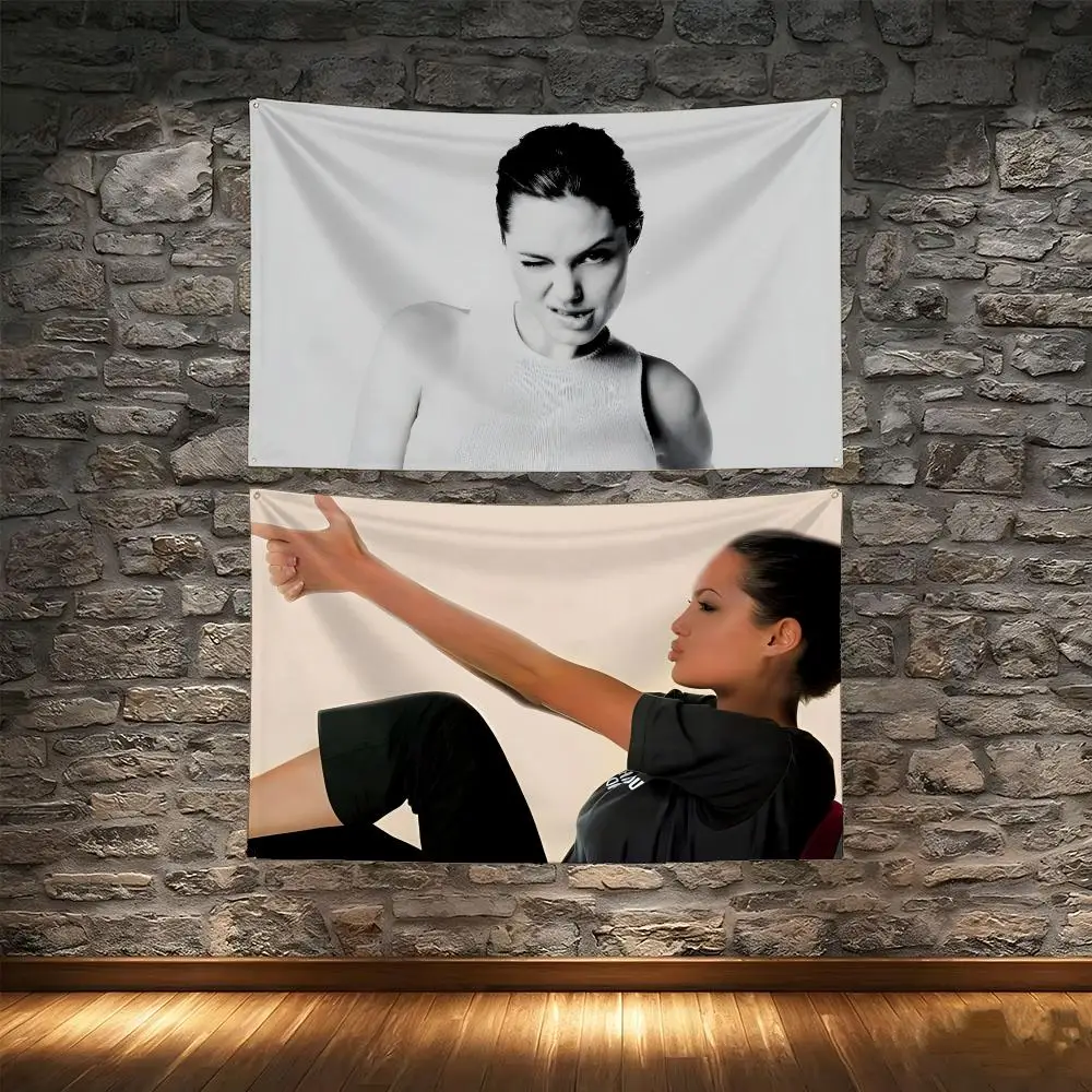 superstar A-angelina jolie Flags Tapestry Creative Pattern Photo Living Room Wall Art Party Outdoor Decor