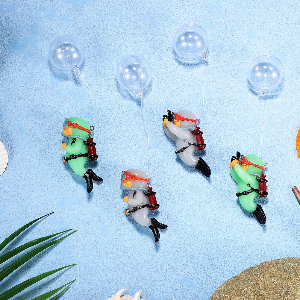 

2 Pcs Night Floating Diver Aquarium Decor Supplies Fluorescent Material Long Term Use Fish Tank ornaments