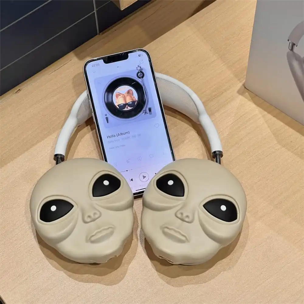 3D Cute Cartoon Funny Alien Earphone Protective Case for AirPods MAX Hot Sale Soft Silicone Anti-fall Protect Cover