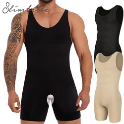 Mens Full Body Shaper Underwear Slimming Abdomen Compression Bodysuits Tummy Control Flat Stomach Shapewear Male Waist Shapers