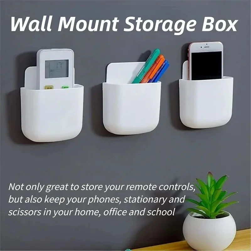 Wall Mounted Home Storage Box, Suitable for Living Room, Air Conditioning, Remote Control, Mobile Phone Stand and Bookshelf