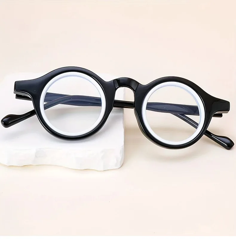 2025New Mann Frau Lesebrille Retro Kleine Runde Rahmen Leser Antiblulett Gläser Mode Vielseitig Trend Unisex Brillen – Detail 9
