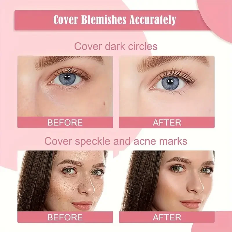 لوحة خافي عيوب البشرة مكونة من 12 لونًا، كريم أحمر الخدود وكريم الوجه مع فرشاة، مكياج كريم أساس غير لامع يدوم طويلاً بتغطية كاملة #6