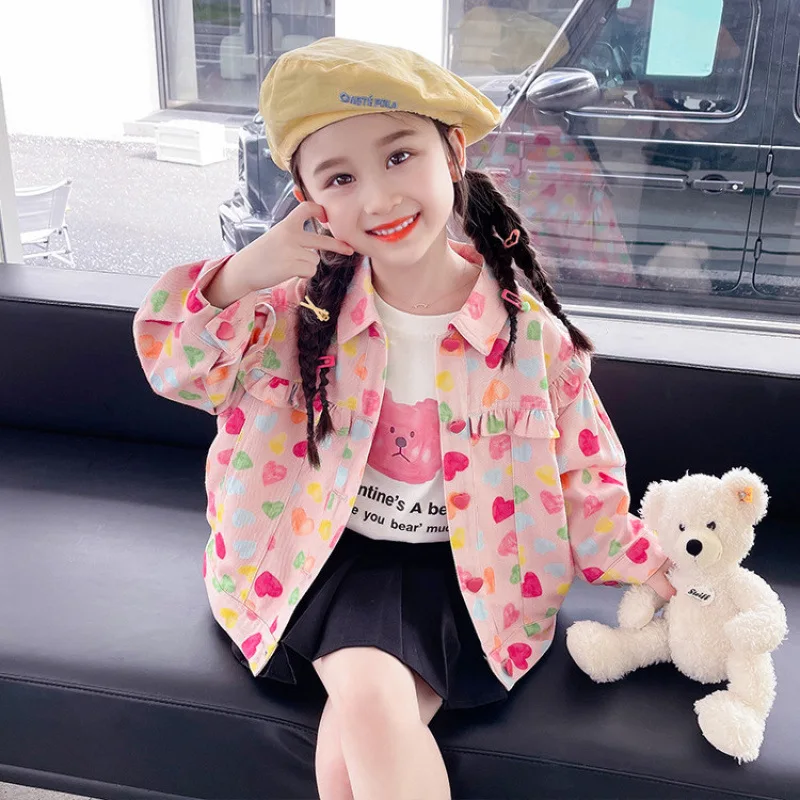 Girls' outerwear Spring and Autumn 2026 New Style Children's Spring Western Fashion Baby Jacket Cowboy cardigan Autumn Top