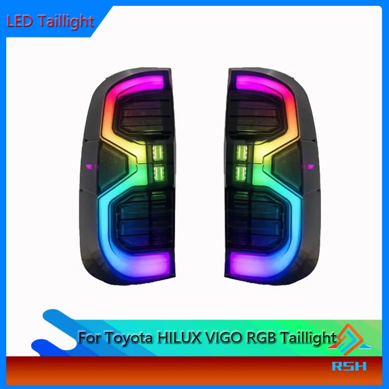 

For Toyota Hilux VIGO Taillight Assembly 2004-2014 Modification LED Driving Brake Reverse Turn Signal Rear Lamp Plug And Play