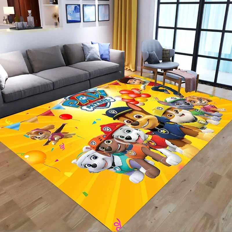 Paw Patrol Bedroom Flannel Rug Cartoon Patrol Canine Dog Children 3D Rectangle Floor Carpet Living Room Crawling Mat Carpet